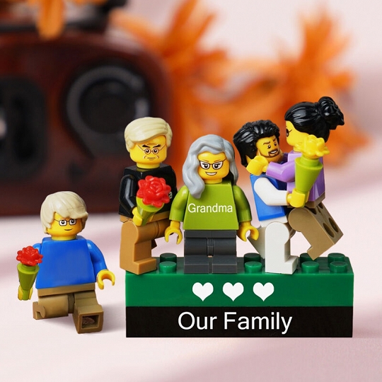 Custom Minifigures with Brick for Family - Best Mother's Day