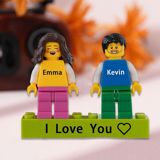 Custom Minifigures with Brick for Couple - Lovely Valentine's Day Gift