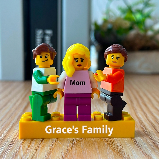 Custom Minifigures with Brick for Family - Special Mother's Day Gift