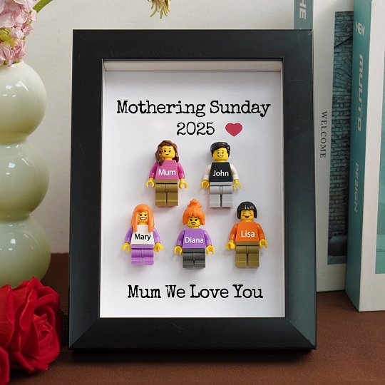 Custom Minifigures with Frame for Family - Perfect Mother's Day Gift