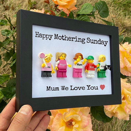 Custom Minifigures with Frame for Family - Happy Mothering Sunday