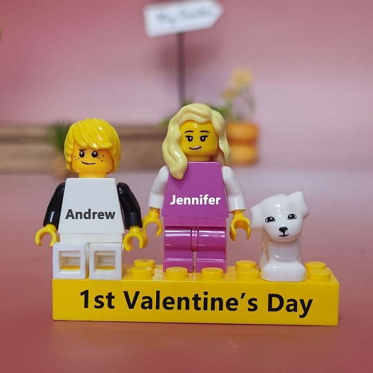 Custom Minifigures with Brick for Couple - Best Anniversary Gift