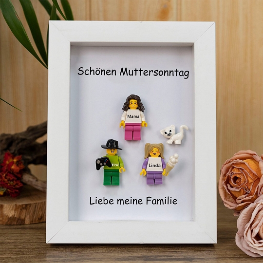 Individuelle Minifiguren mit Rahmen für die Familie – Das perfekte Muttertagsgeschenk