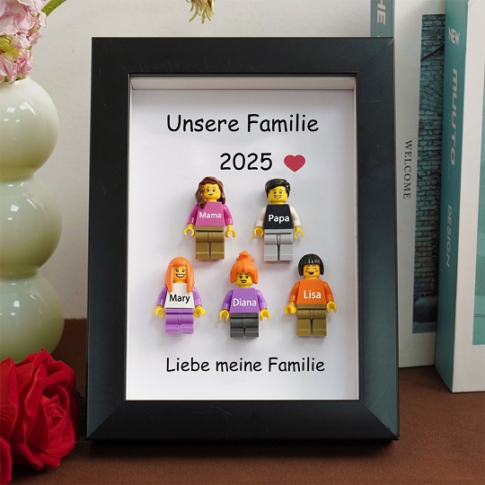 Individuelle Minifiguren mit Rahmen für die Familie – Das perfekte Muttertagsgeschenk