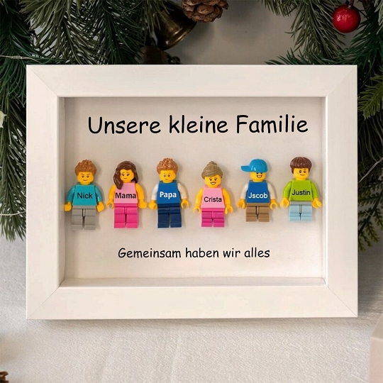 Individuelle Minifiguren mit Rahmen für die Familie – Das perfekte Muttertags- oder Vatertagsgeschenk