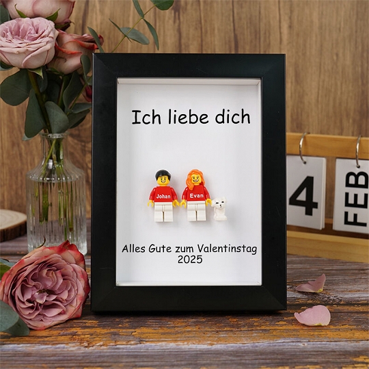 Individuelle Minifiguren mit Rahmen für Paare – Das perfekte Valentinstagsgeschenk