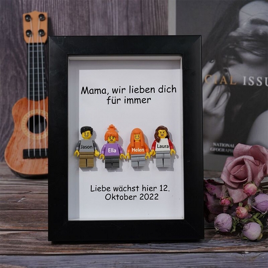Individuelle Minifiguren mit Stein für die Familie – Das perfekte Muttertags- oder Vatertagsgeschenk