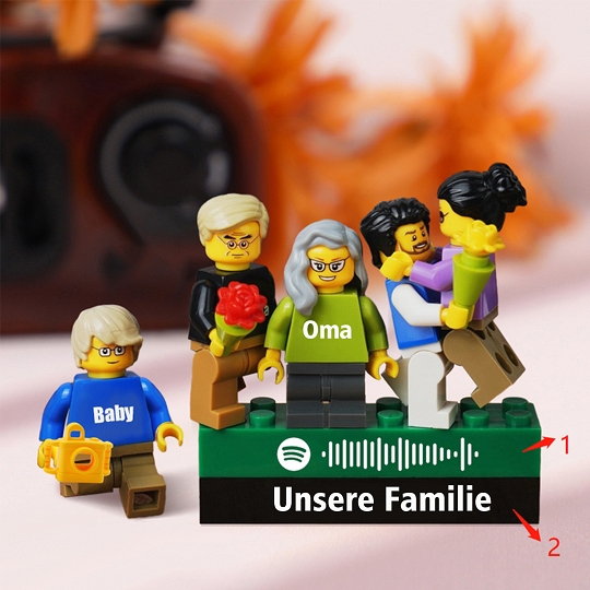 Individuelle Minifiguren mit Stein für die Familie – Das beste Muttertagsgeschenk