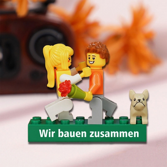 Individuelle Minifiguren mit Stein für Paare – Das besondere Valentinstagsgeschenk