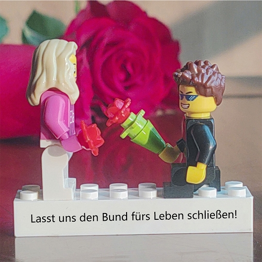 Individuelle Minifiguren mit Stein für Paare – Das perfekte Jubiläumsgeschenk