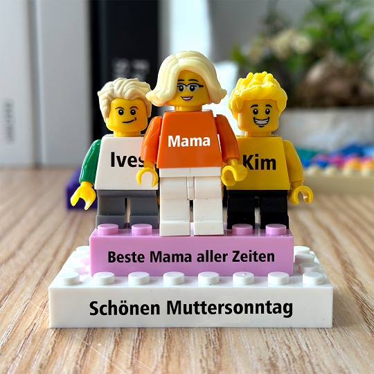 Benutzerdefinierte Minifiguren mit Stein für die Familie – Beste Mama aller Zeiten