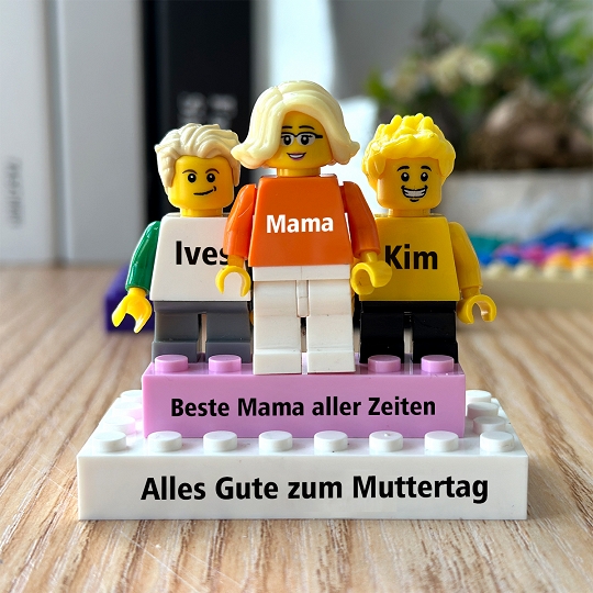 Benutzerdefinierte Minifiguren mit Stein für die Familie – Beste Mama aller Zeiten