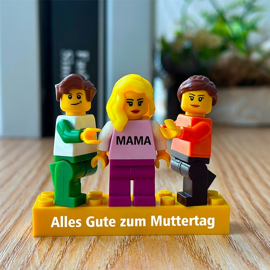 Individuelle Minifiguren mit Baustein für die Familie – Besonderes Muttertagsgeschenk