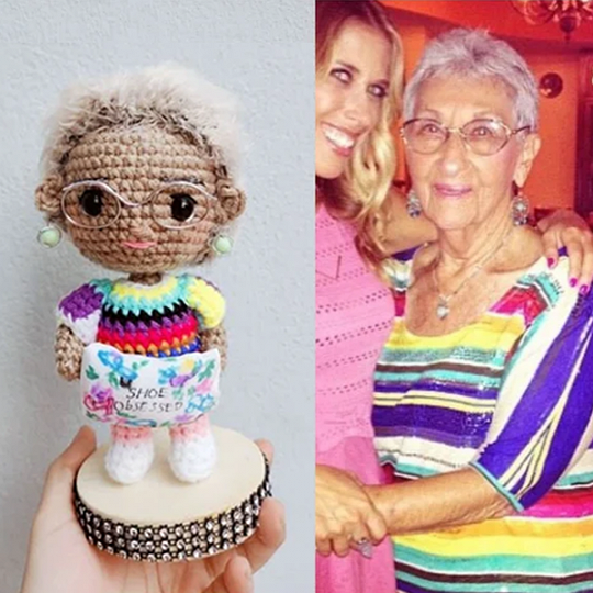 Custom Crochet Doll Loving Memory Personalized Gift for Mother or Grandma