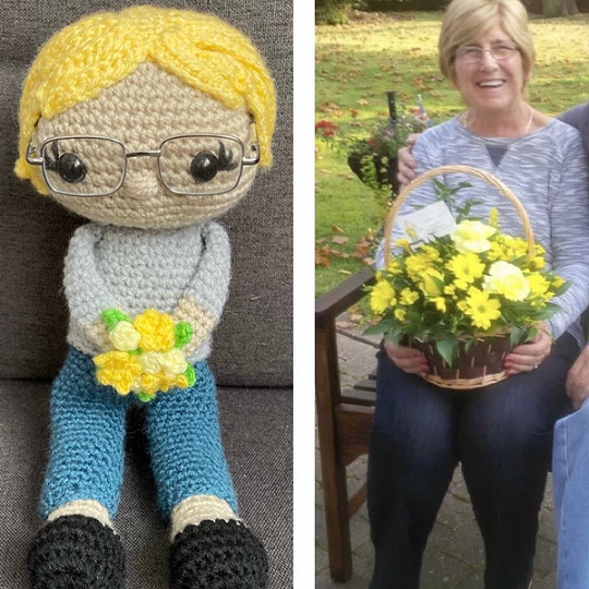 Custom Crochet Doll Loving Memory Personalized Gift for Mother or Grandma