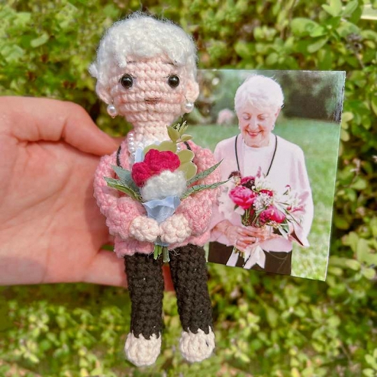 Custom Crochet Doll Loving Memory Personalized Gift for Mother or Grandma
