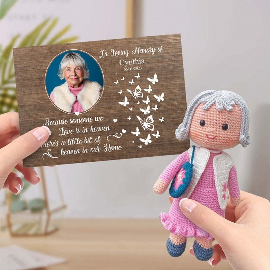 Custom Crochet Doll Loving Memory Personalized Gift for Mother or Grandma
