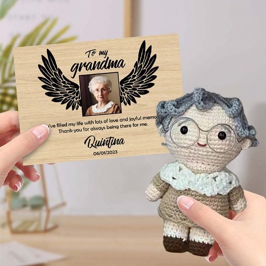 Custom Crochet Doll Loving Memory Personalized Gift for Mother or Grandma