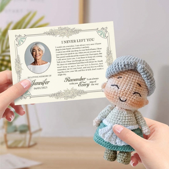 Custom Crochet Doll Loving Memory Personalized Gift for Mother or Grandma