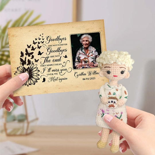 Custom Crochet Doll Loving Memory Personalized Gift for Mother or Grandma
