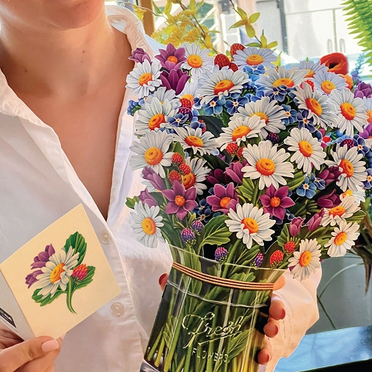 Daisy Greeting Card Bouquets Gift Perfect Home Decor Best Gift for Mother's Day
