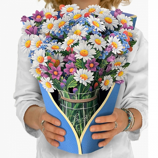 Daisy Greeting Card Bouquets Gift Perfect Home Decor Best Gift for Mother's Day