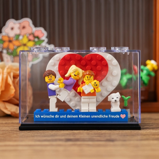 Individuelle Minifiguren mit Stein für die Familie mit Box – So einzigartig wie deine Mama