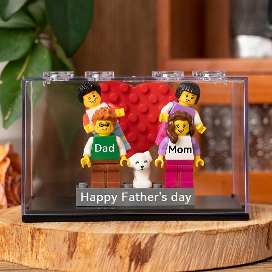 Custom Minifigures with Brick for Family with Box – A Fun Gift Just for Dad