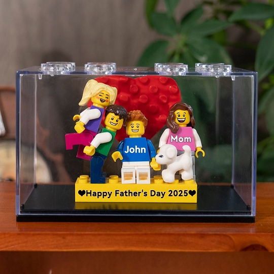 Custom Minifigures with Brick for Family with Box – Show Dad He's One of a Kind