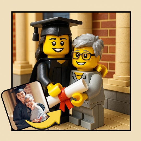 Custom LEGO Character Portrait – Fun Personalized Family Gift