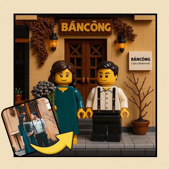 Family Minifigures Portrait – Custom LEGO-Inspired Illustration