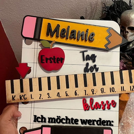 Kindergarten bis Schulabschluss – Schild zum Personalisieren für jeden Meilenstein