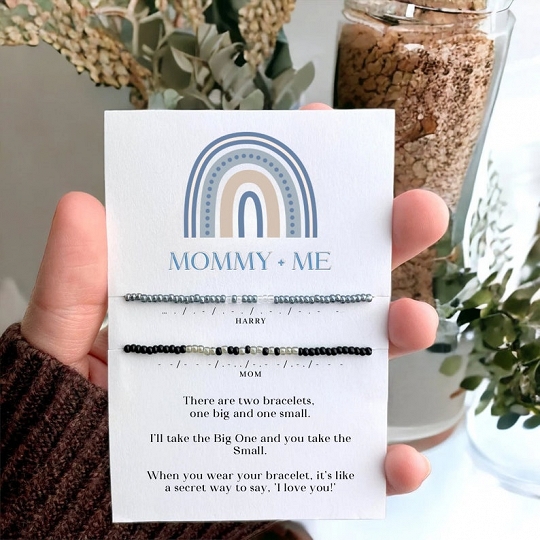 Mommy & Me Custom Name Bracelet – Perfect First Day of School Gift for Kids