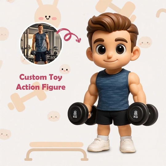Turn Your Photo into a 3D Action Figure – Custom Sports Gift for Men or Women