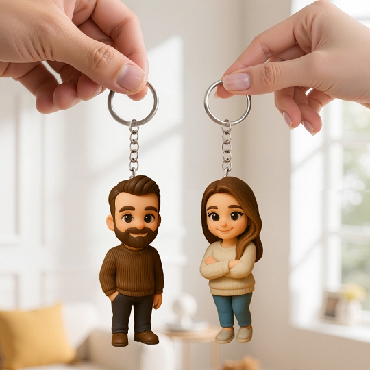 Create Your Own 3D Mini Doll – Personalized Photo Keychain & Unique Figurine Gift Idea