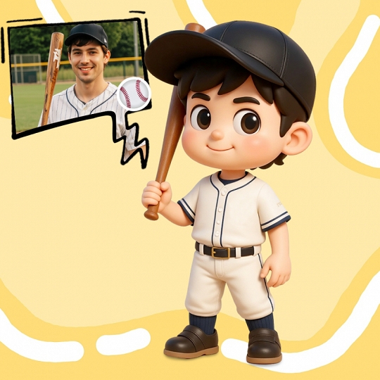 Personalized 3D Athlete Figurine – Custom Action Figure Made from Your Image