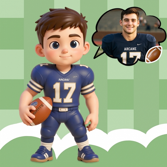 Create a 3D Action Figure from Your Photo – Custom Personalized Sports Figurine Gift