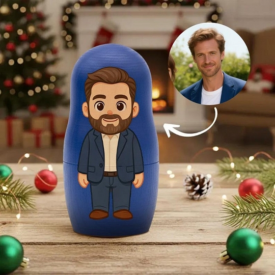 Custom Photo Matryoshka Dolls – One-of-a-Kind Gift for Friends & Family