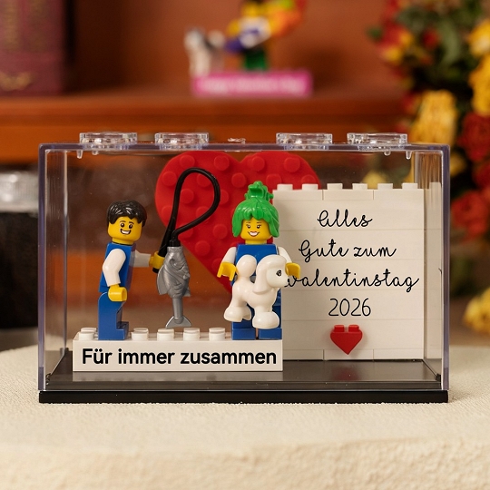 Individuelle Paar Minifiguren mit Box – Aus Foto handgefertigt