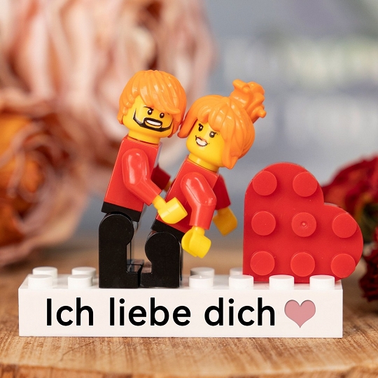 Personalisierte Couple Minifiguren mit Box – Perfekt zum Jahrestag