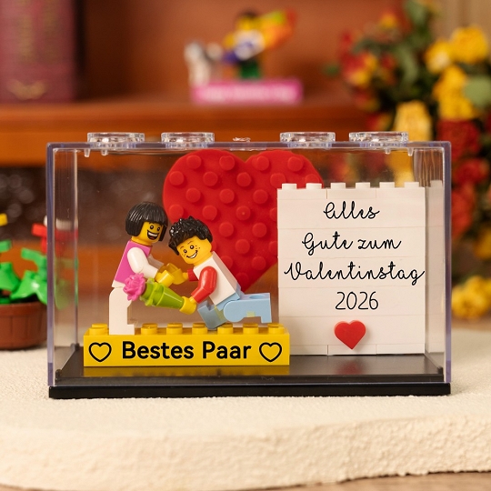 Paar Minifiguren im Mini-Design mit Box – Einzigartiges Liebesgeschenk