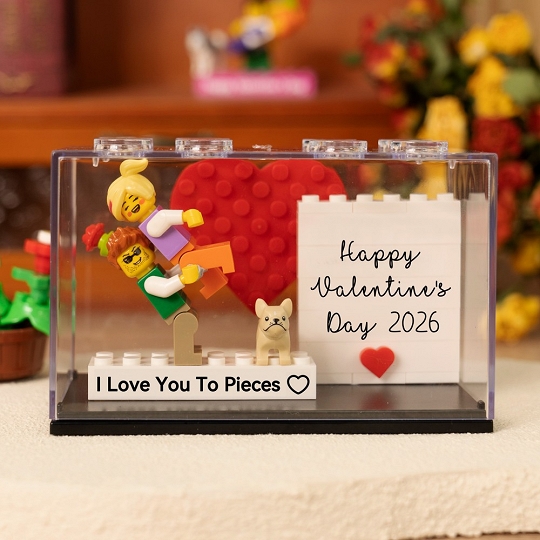 Handgefertigte Paar-Minifiguren mit Geschenkbox – Romantische Geschenkidee