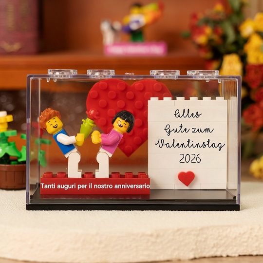 Paar Minifiguren mit Box nach Wunsch gestaltet – Einzigartig & Persönlich