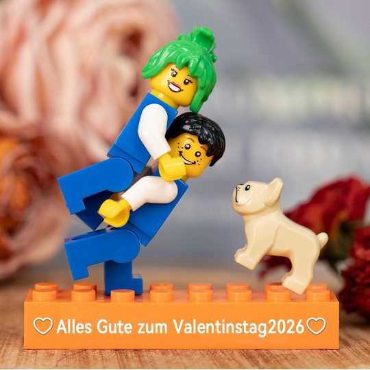Individuelle Paar Minifiguren mit Geschenkbox – Überraschung für Verliebte