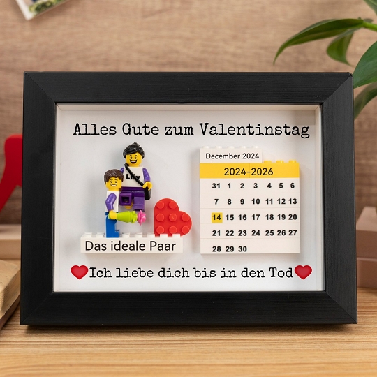 Mini-Paarfiguren im Rahmen – Persönliche Deko mit Herz