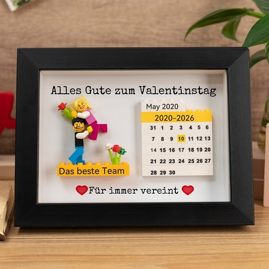 Einzigartige Paarfiguren im Rahmen – Perfekt als romantisches Geschenk