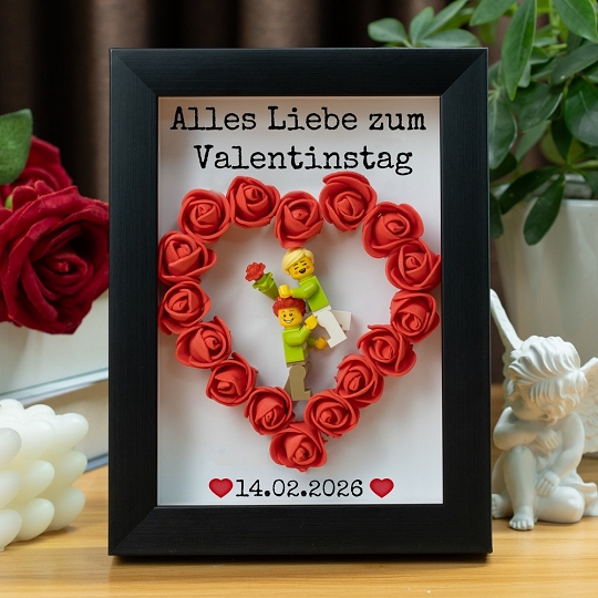 Paar-Minifiguren mit Rahmen – Ein liebevolles Geschenk für Zuhause