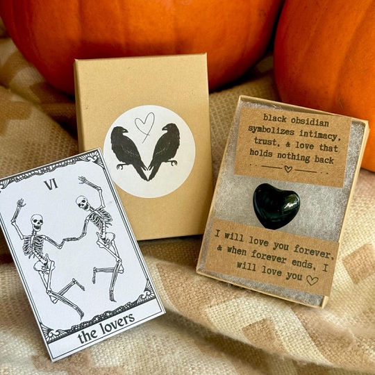 Handcrafted Heart Stone Romantic Gothic Valentine Gift