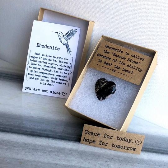 Sweet Heart Pebble Anniversary and Valentine Gift Comfort & Healing Stone