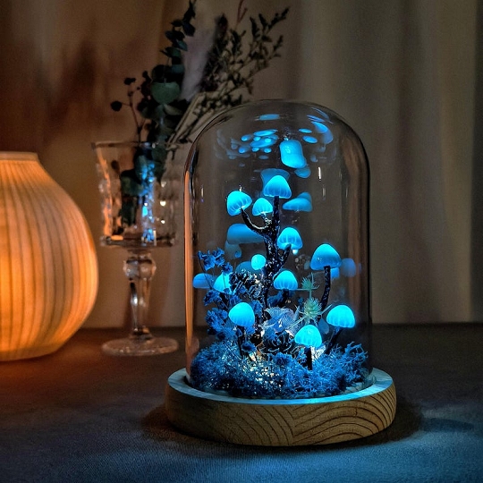 Handmade Mushroom Lamp Unique Artisan Night Light Gift
